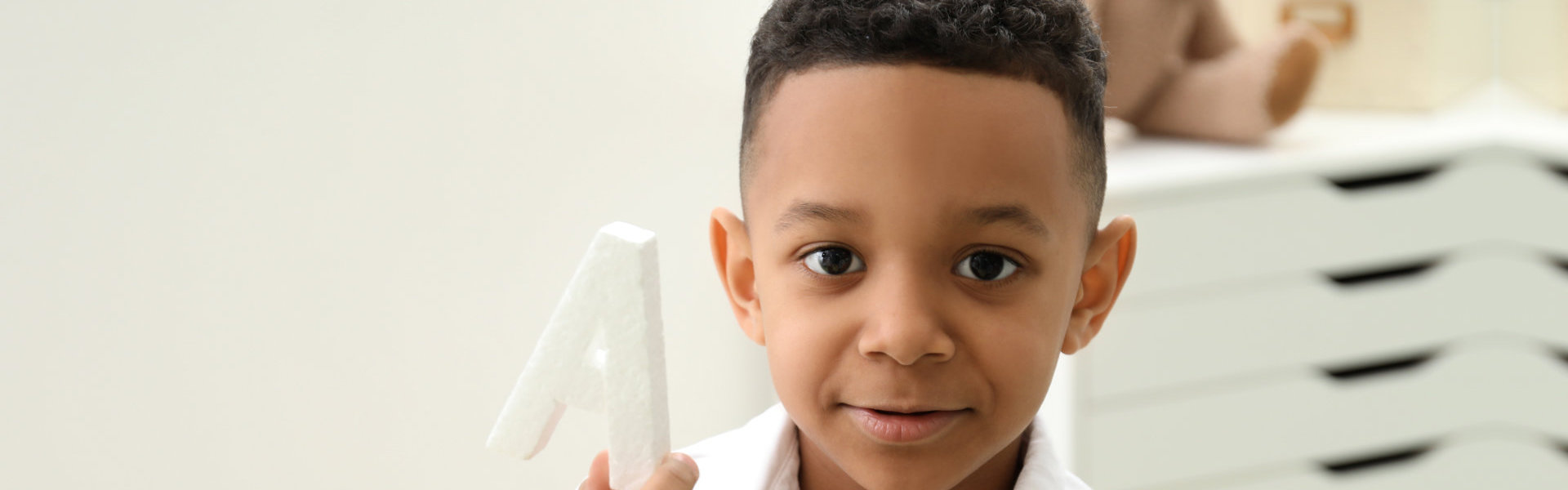 Little boy at speech therapist office